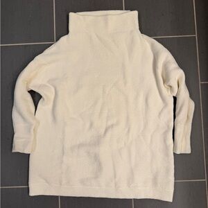 Free People Cream White Mockneck Sweater